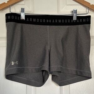 Under Armour Heat Gear Compression Shorts Size L Heather Gray